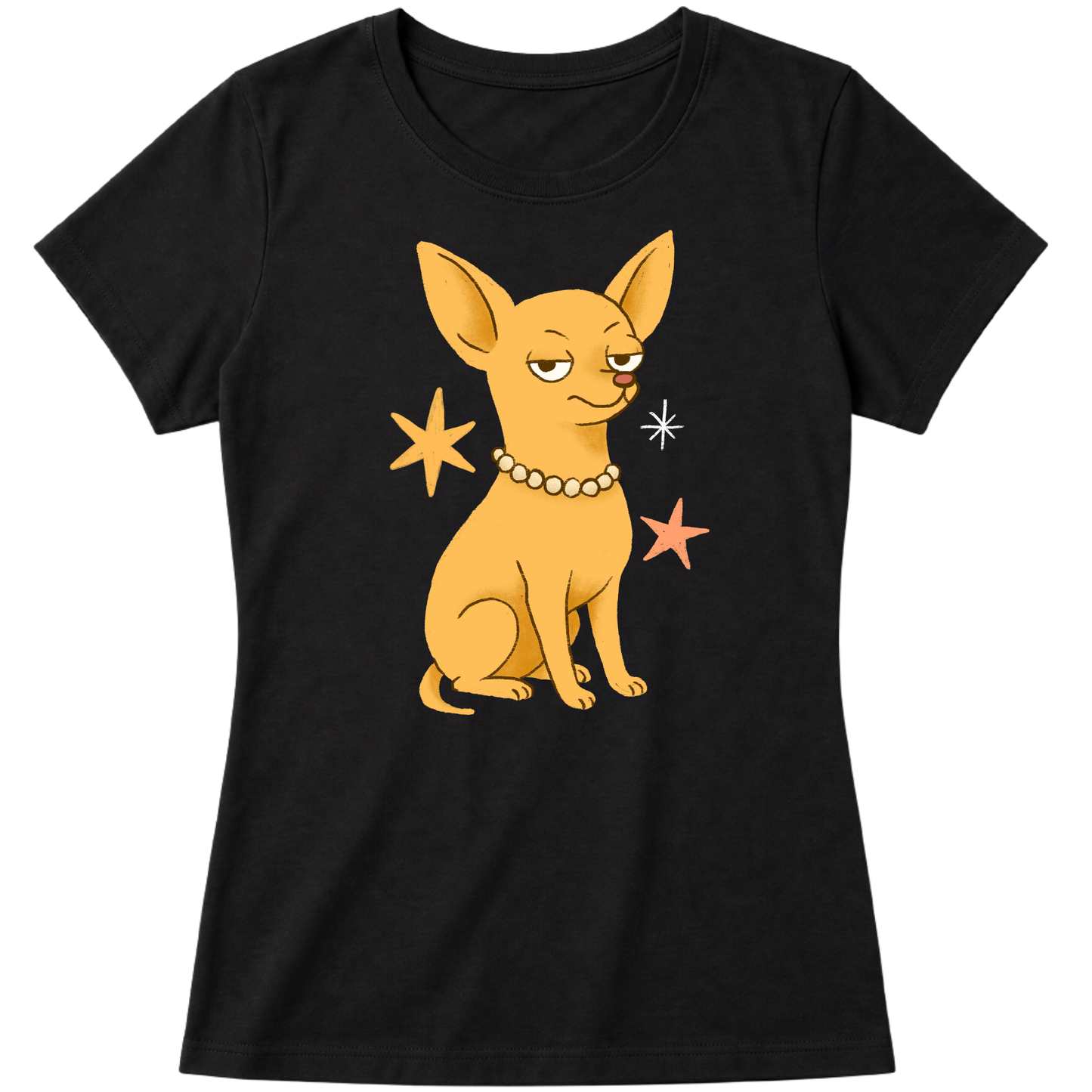 "Chihuahua de pelo curto" Blusa Baby Look