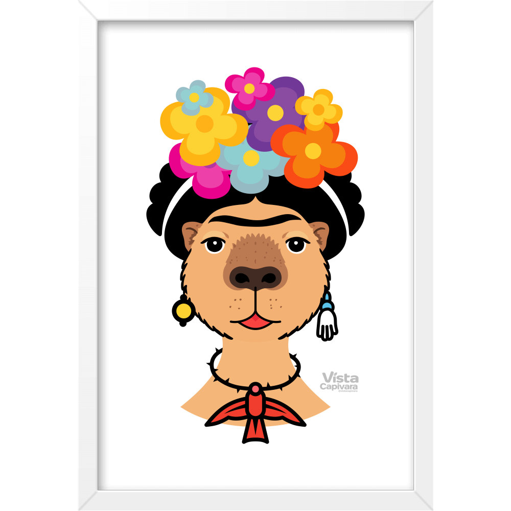 "Frida Kahpivara" Quadro caixa sem vidro acrílico