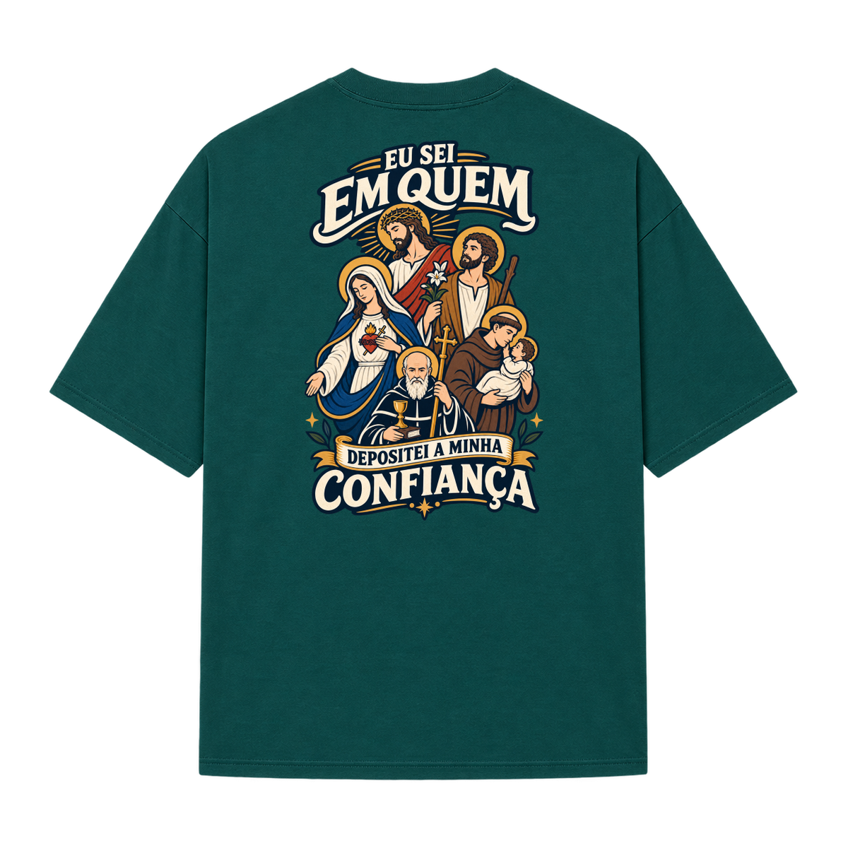 "2 TIMÓTEO 1:12" Camiseta Oversized Suedine 220g