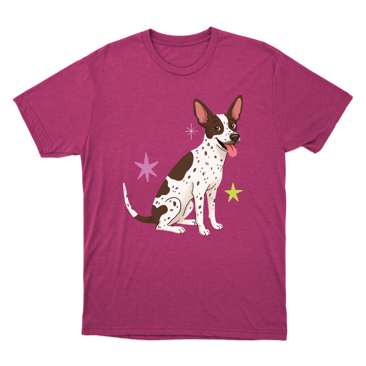 "Cão SRD flocos" Camiseta Básica Unissex