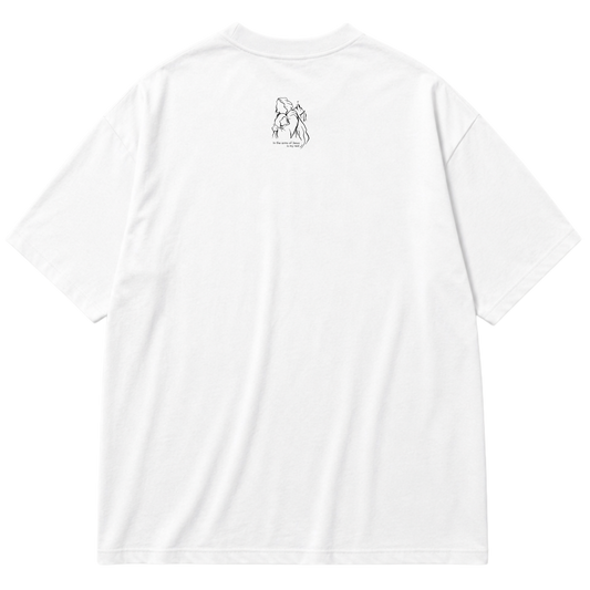 "Produto #014 Camisa oversized IN THE ARMS OF JESUS IN MY REST" Oversized Premium 96% algodão 4% Elastano