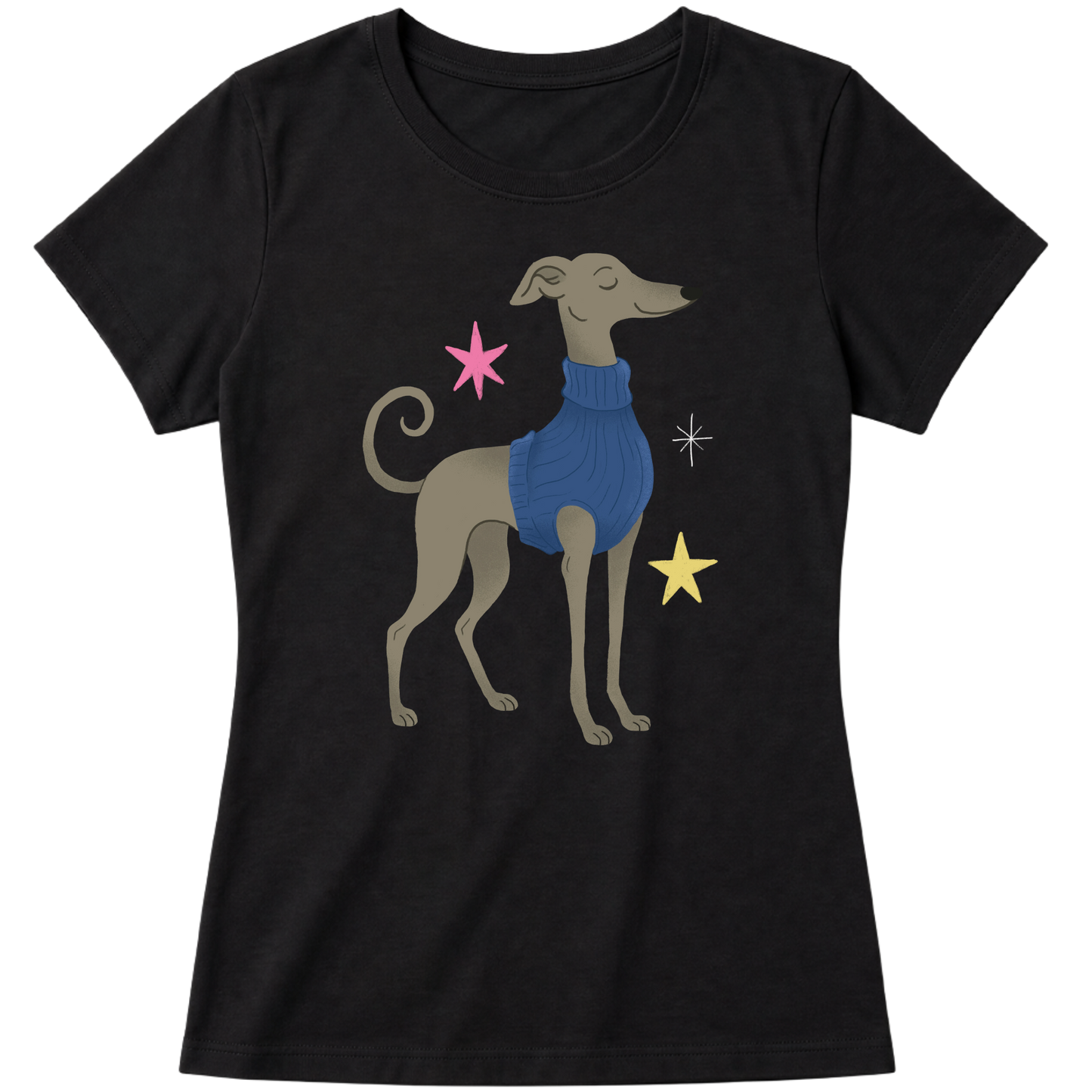 "Galgo italiano" Blusa Baby Look