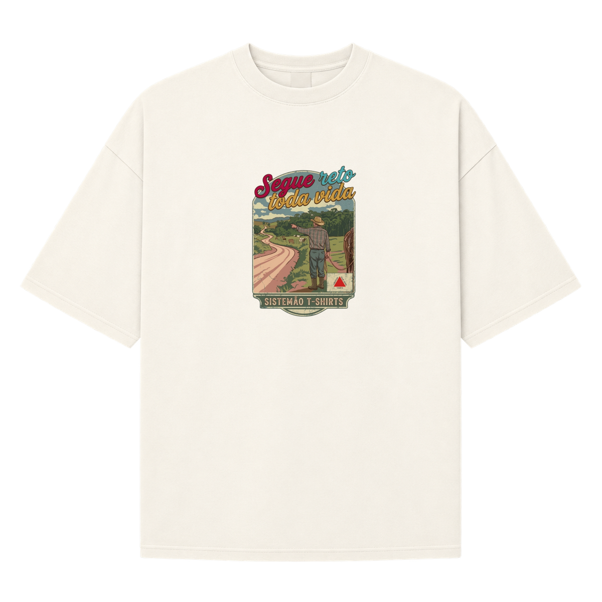 "Estampa/SEGUE RETO" Camiseta Oversized Suedine 220g