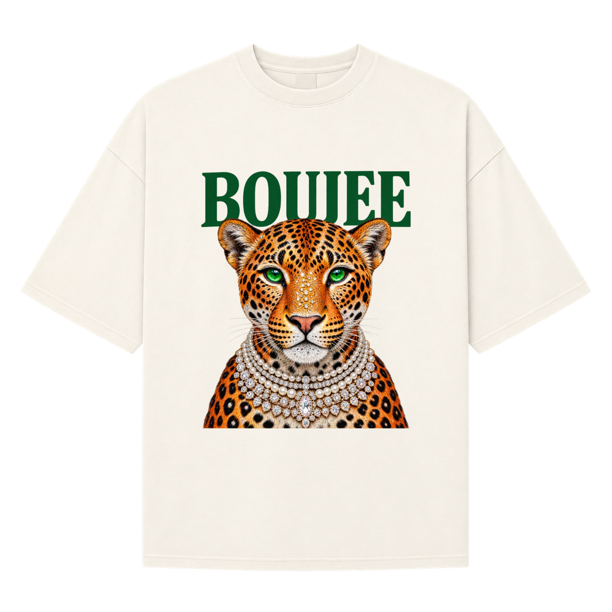 "Oversized Suedine Off-white Boujee" Camiseta Oversized Suedine 220g