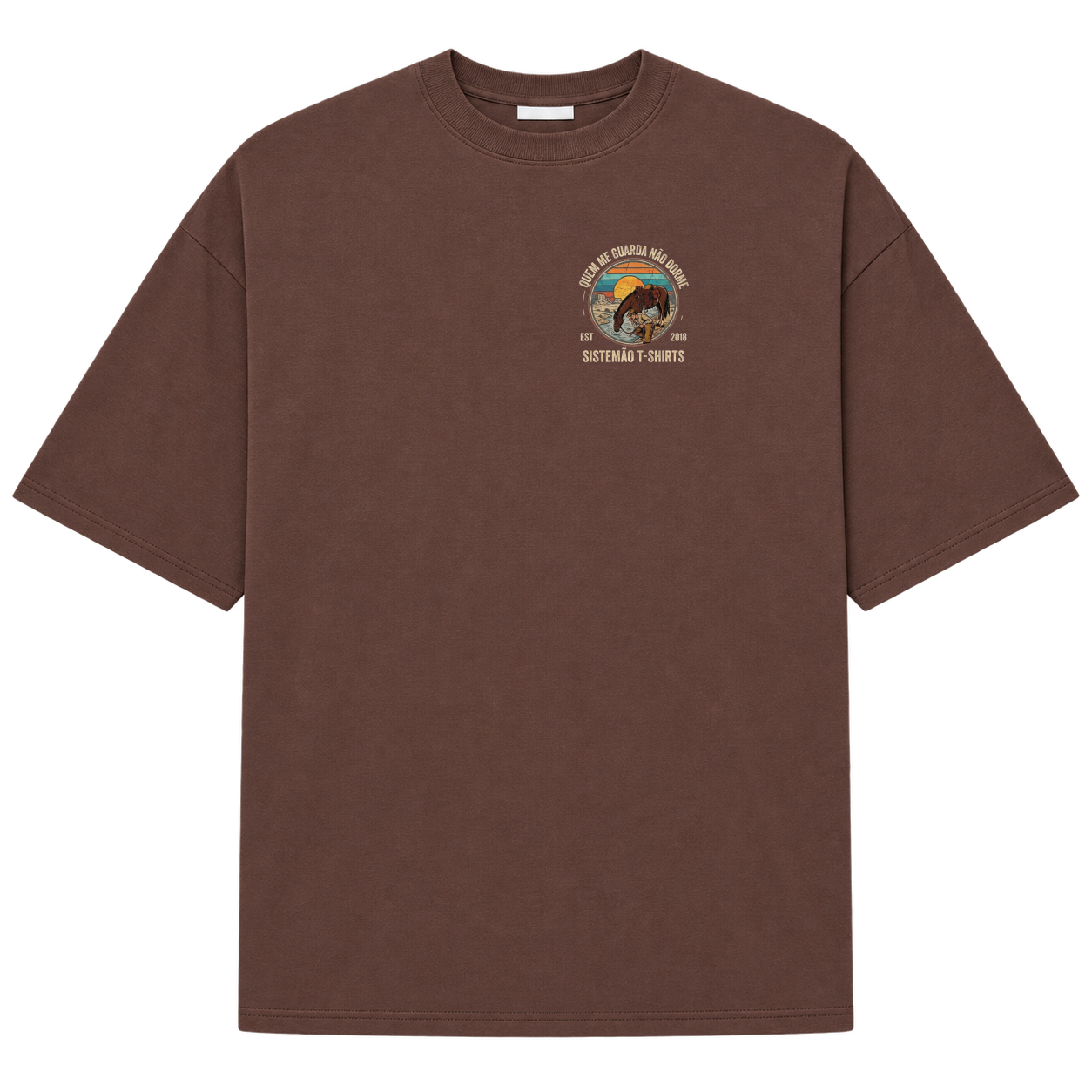 "Oversized QUEM ME GUARDA MASC" Camiseta Oversized Suedine 220g