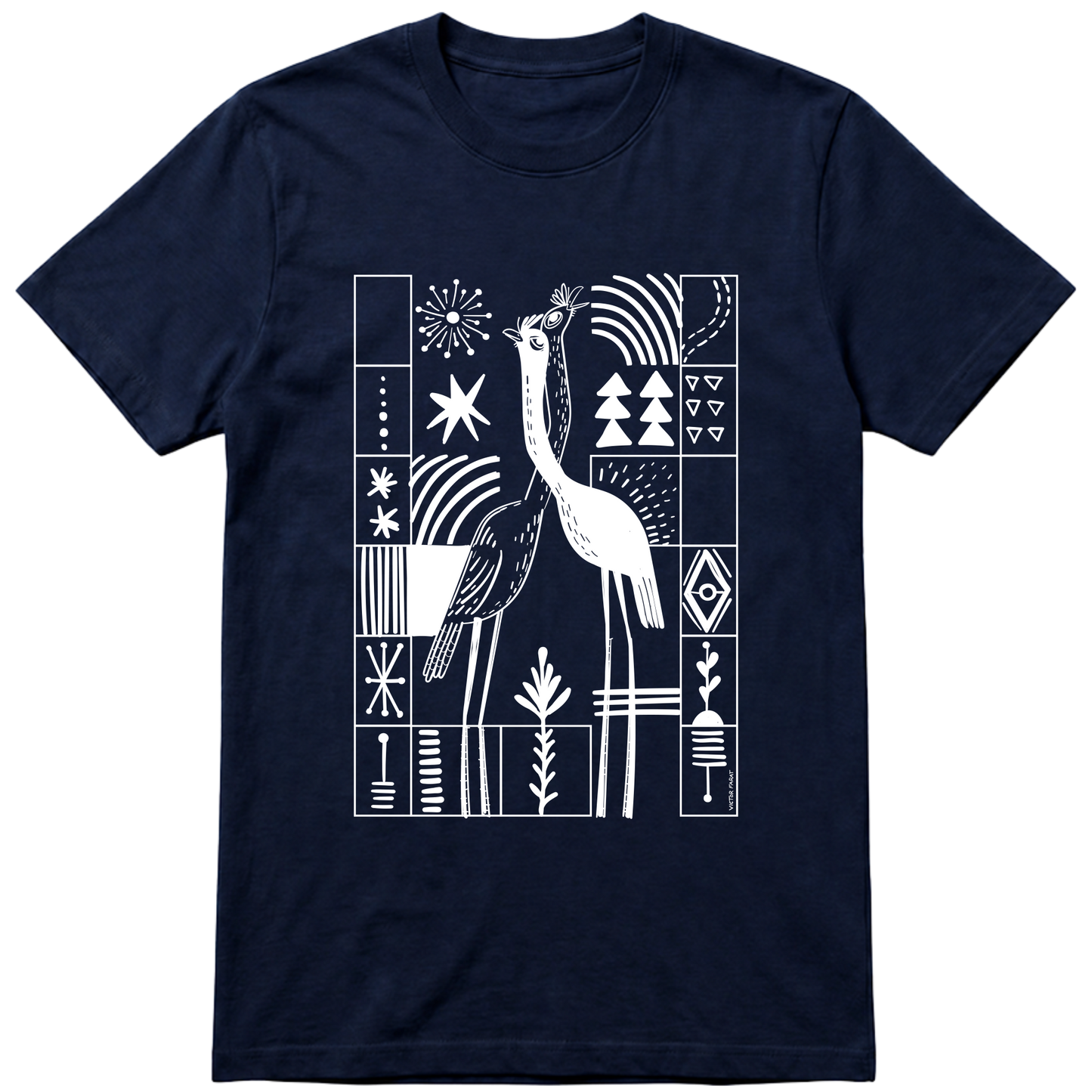 "Seriema - camiseta escura" Camiseta Premium Unissex Bunker Studios