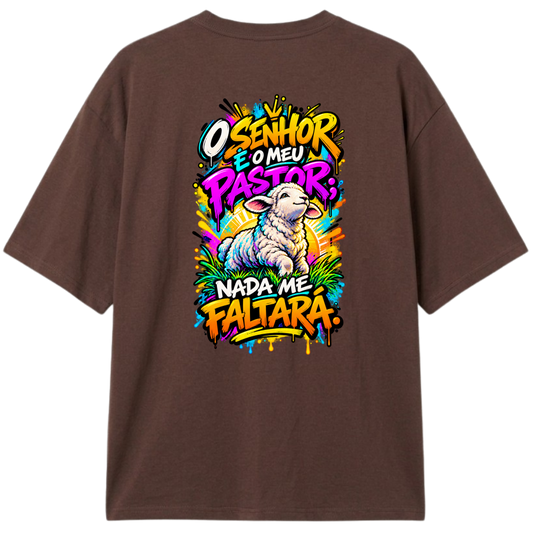 "Camiseta Oversized Cristã Salmo 23:1 | DÓKAH" Camiseta Oversized Classic