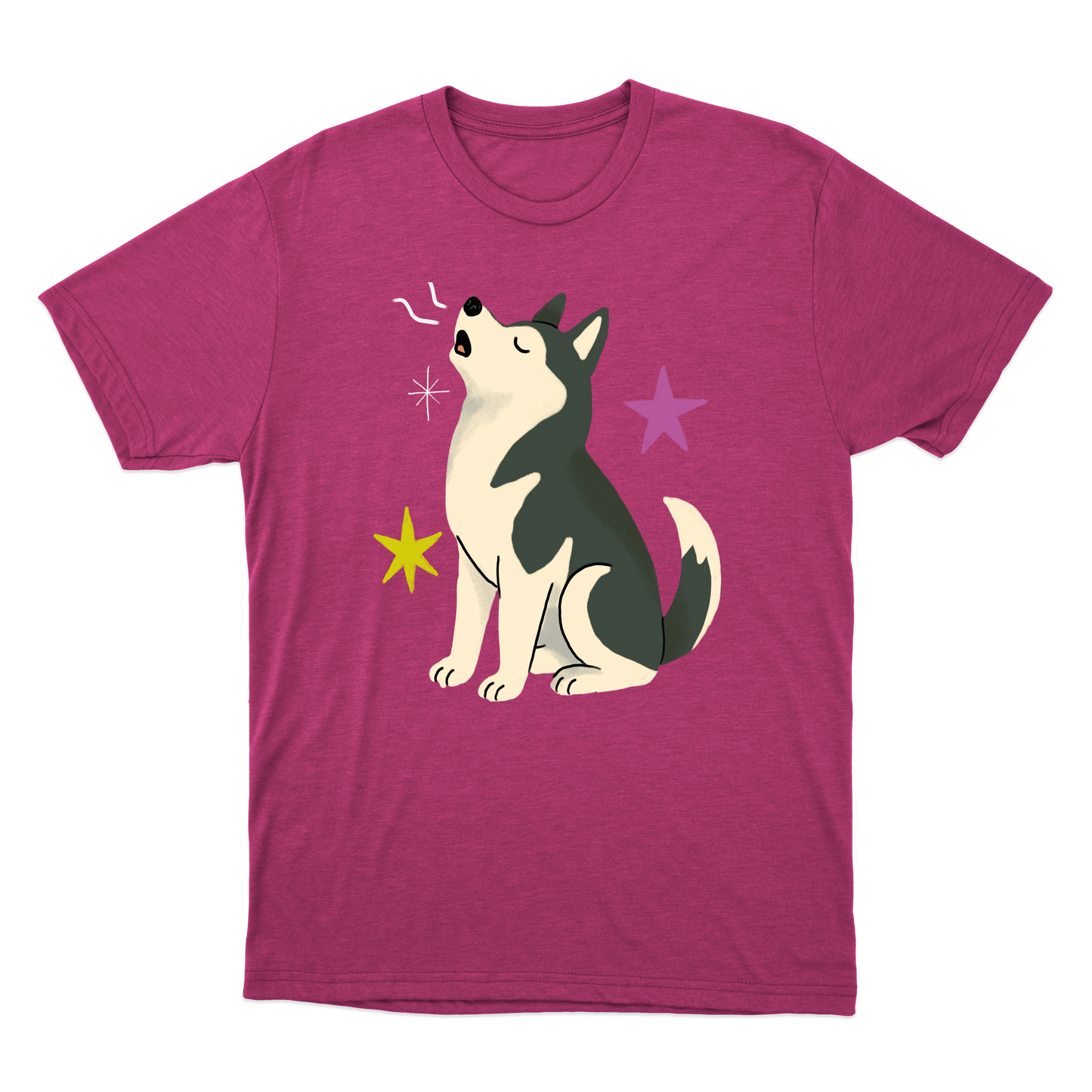 "Husky siberiano" Camiseta Básica Unissex