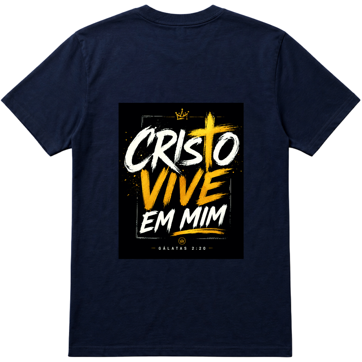"CRISTO VIVE EM MIM" Camiseta regular básica