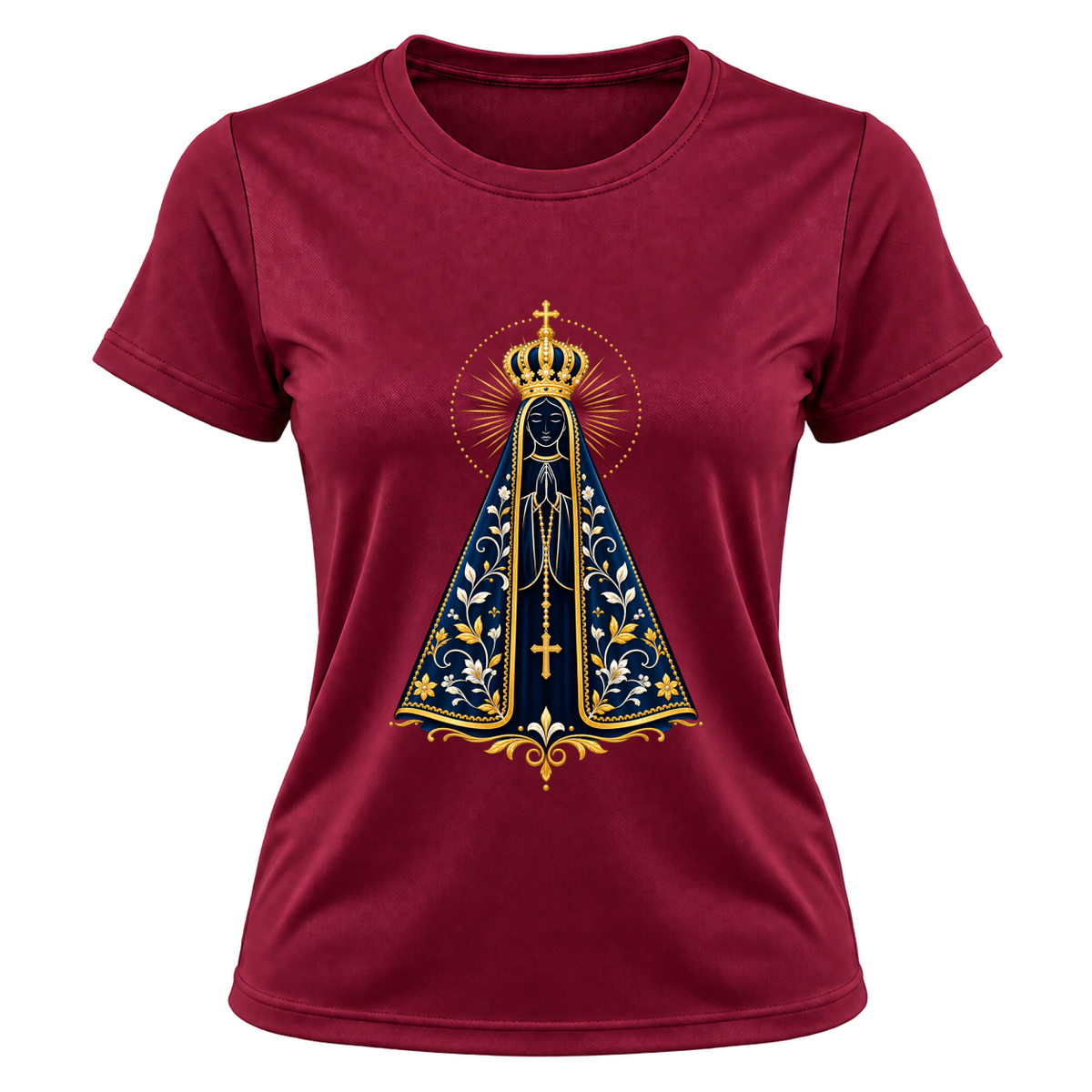 "Camiseta Dryfit Feminina Basic - Nossa Senhora Aparecida" Camiseta Dryfit Feminina Basic