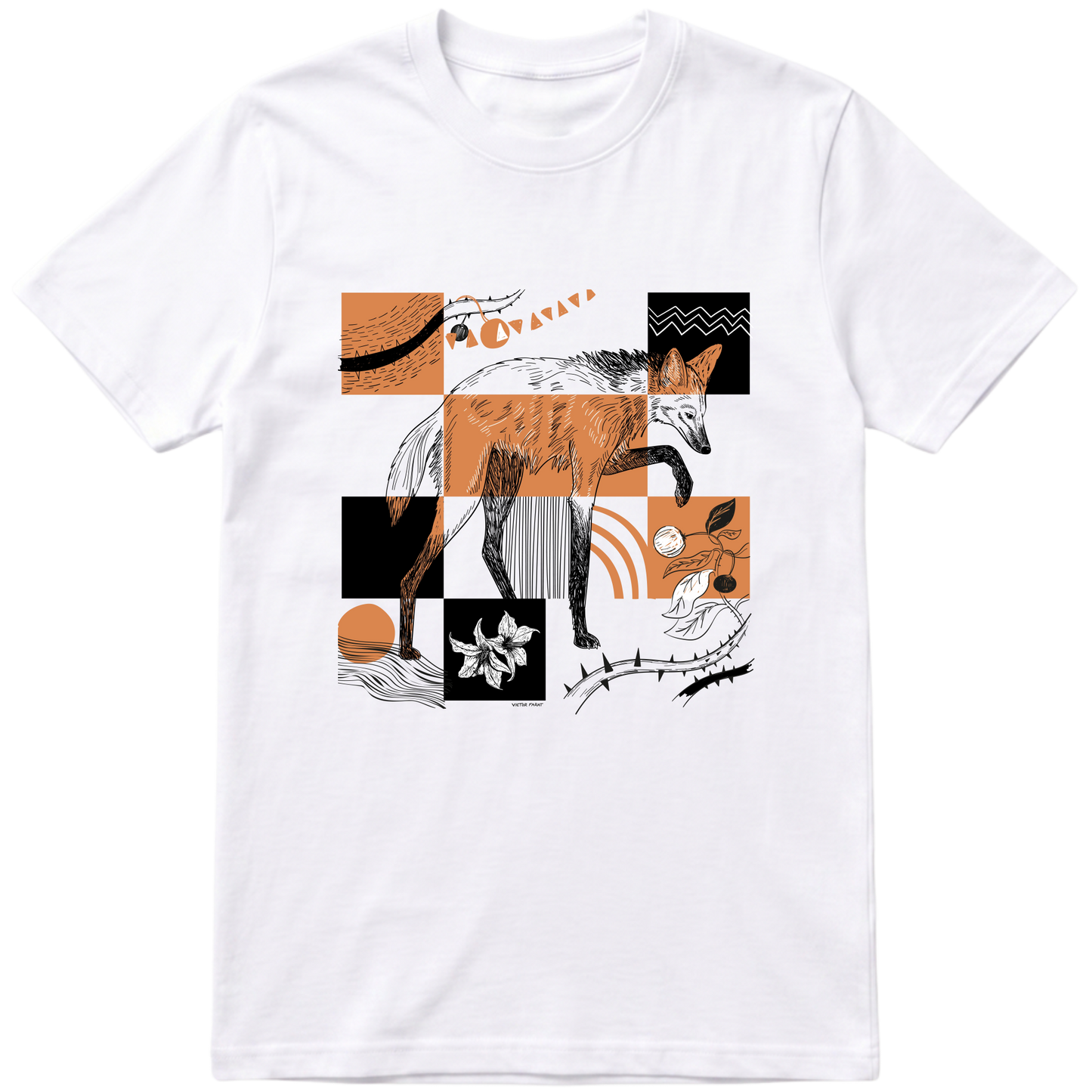 "Loba - camiseta branca" Camiseta Premium Unissex Bunker Studios