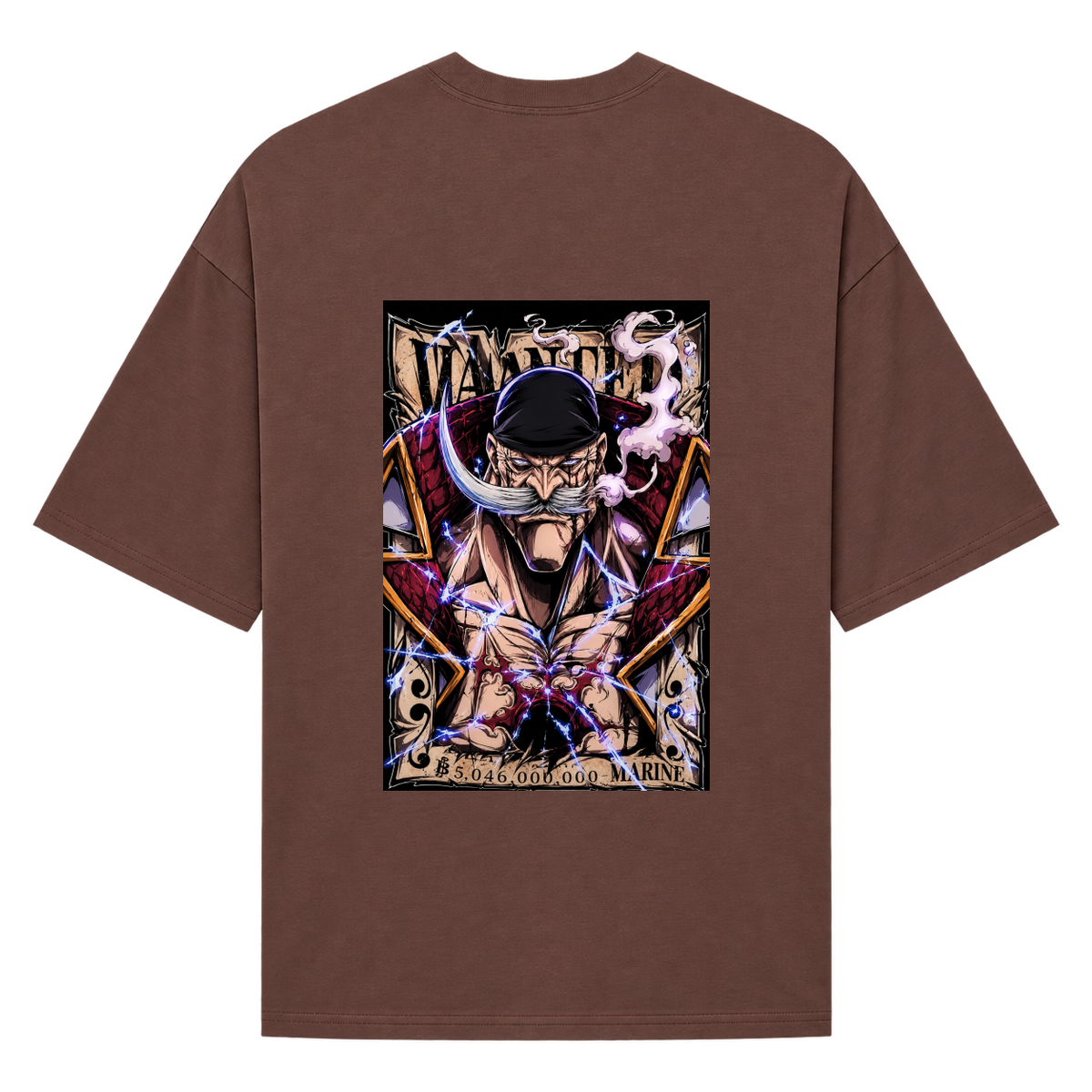 "Camiseta Oversized One Piece Edward Newgateiece Anime" Camiseta Oversized Suedine 220g