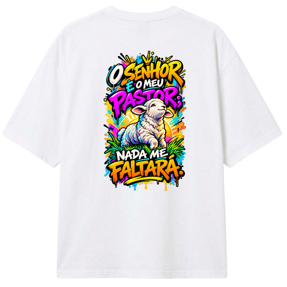 "Camiseta Oversized Cristã Salmo 23:1 | DÓKAH" Camiseta Oversized Classic