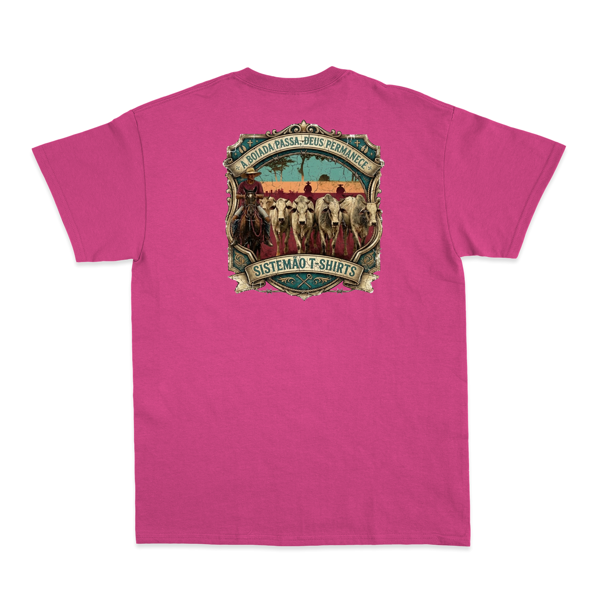 "Estampa DEUS PERMANECE" Camiseta Básica Unissex