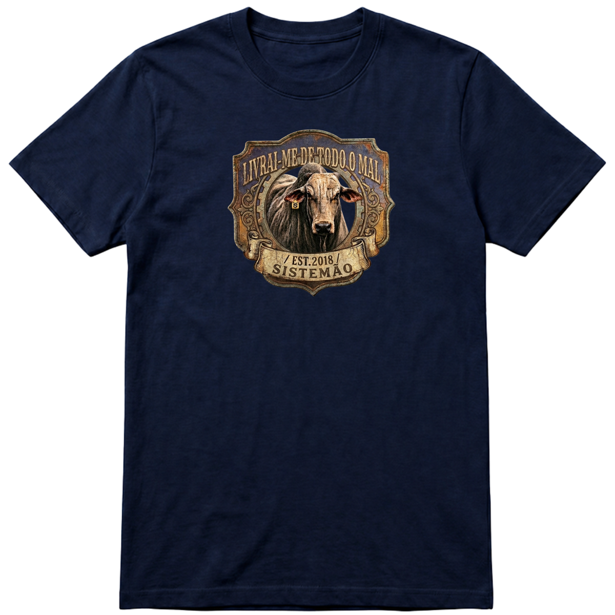"Estampa LIVRAI-ME DE TODO O MAL" Camiseta Premium Unissex Bunker Studios