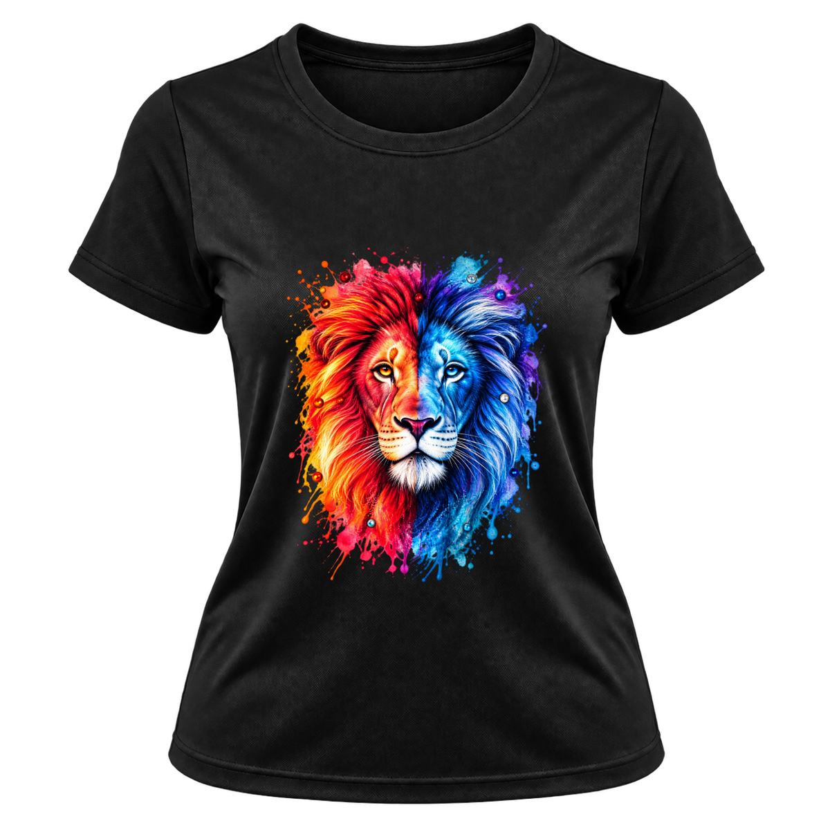 "Leão Elemental — Fire & Ice" Camiseta Dryfit Feminina Basic