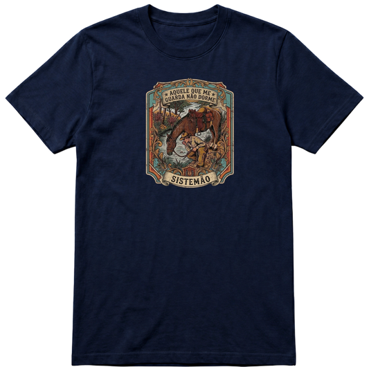 "Estampa QUEM ME GUARDA NÃO DORME" Camiseta regular básica