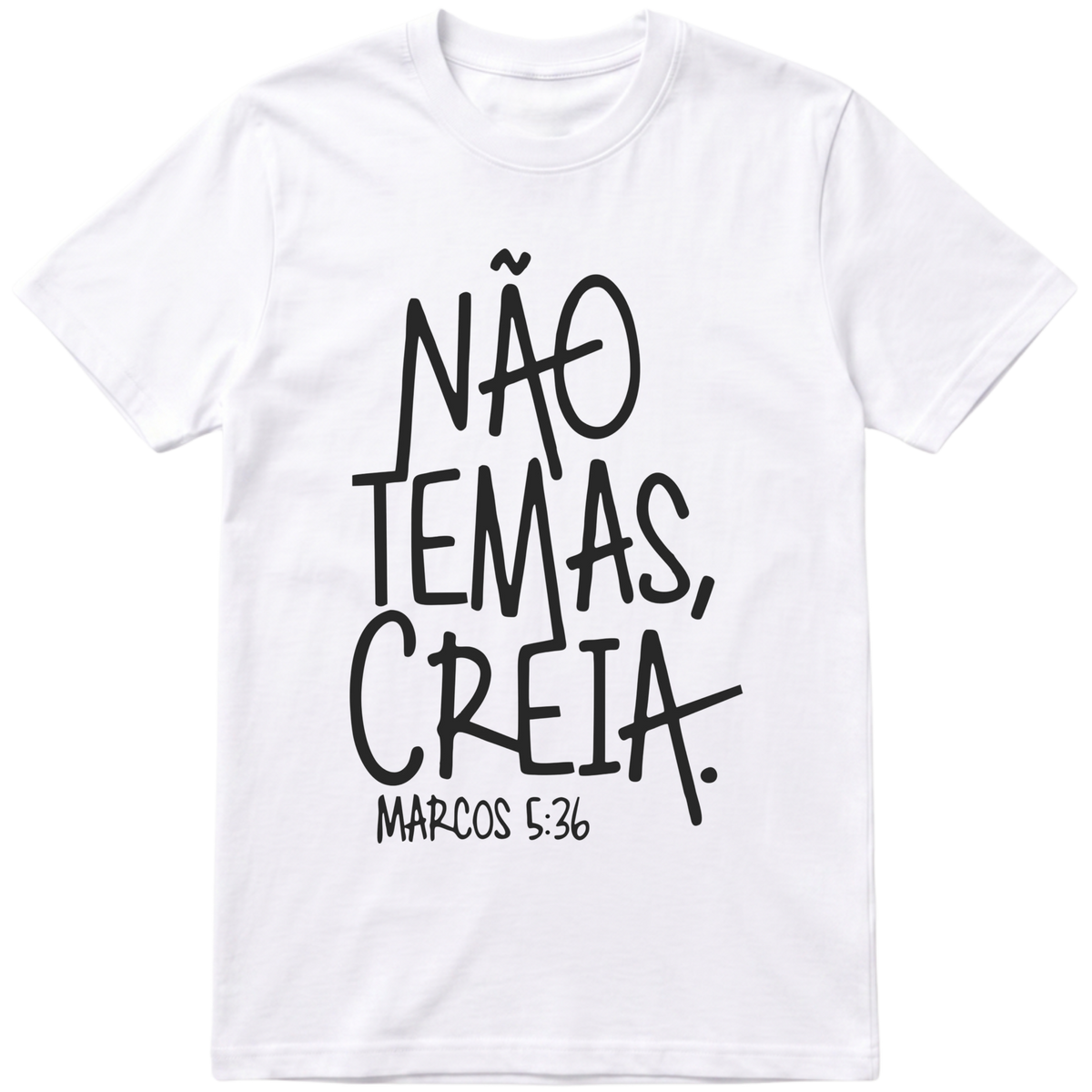 "NAO TEMAS CREIA" Camiseta Premium Unissex Bunker Studios
