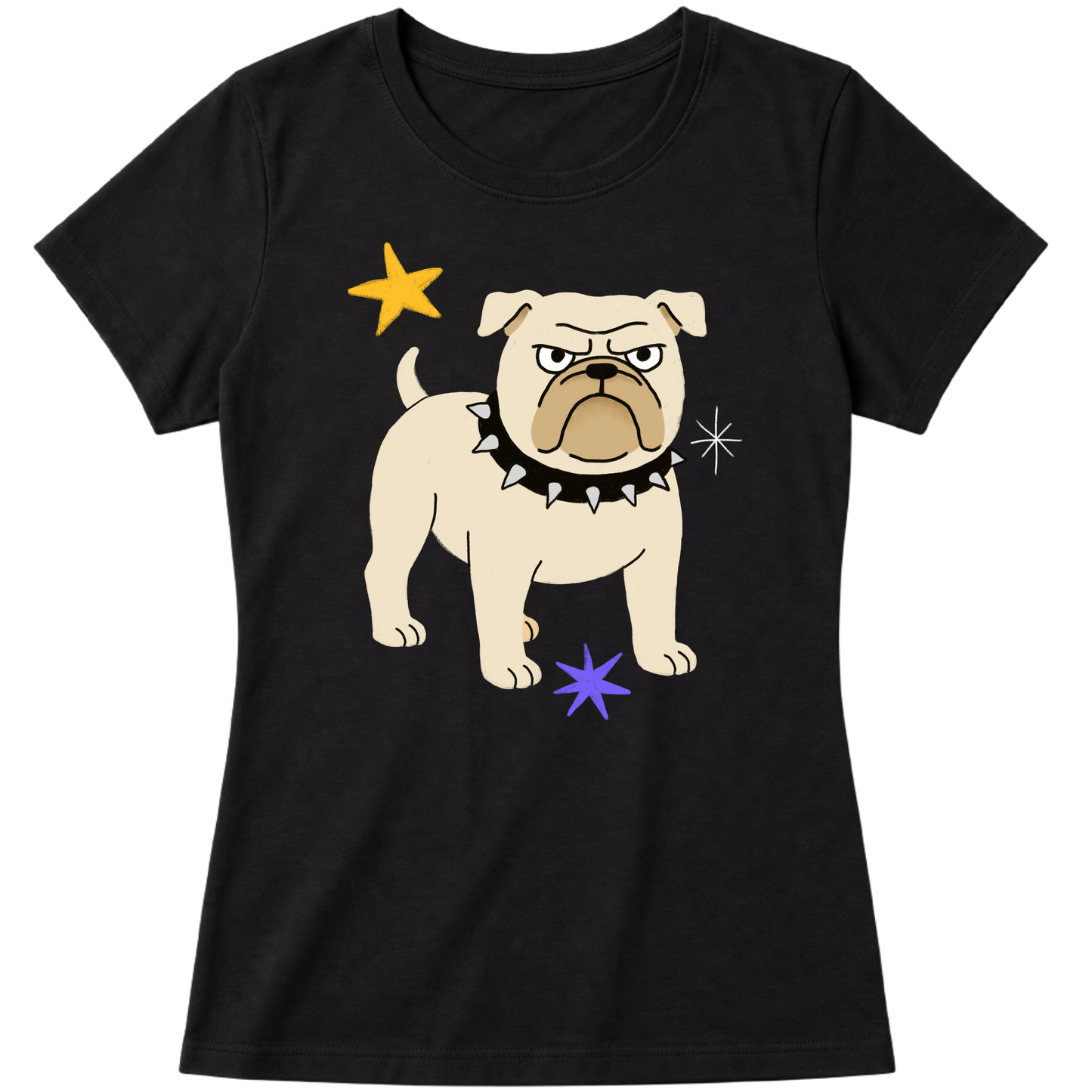 "Bulldog" Blusa Baby Look