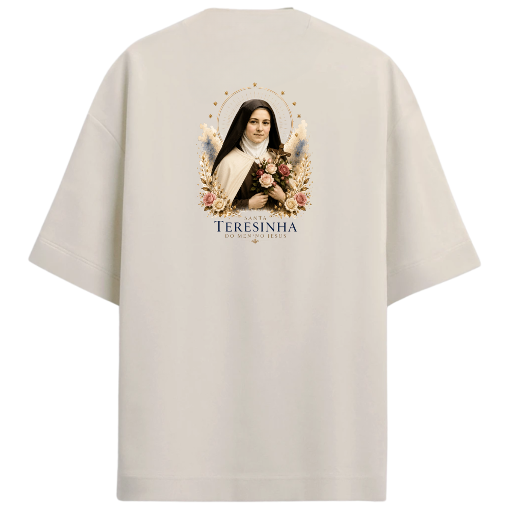 "Santa Teresinha do Menino Jesus" Camiseta Oversized Premium