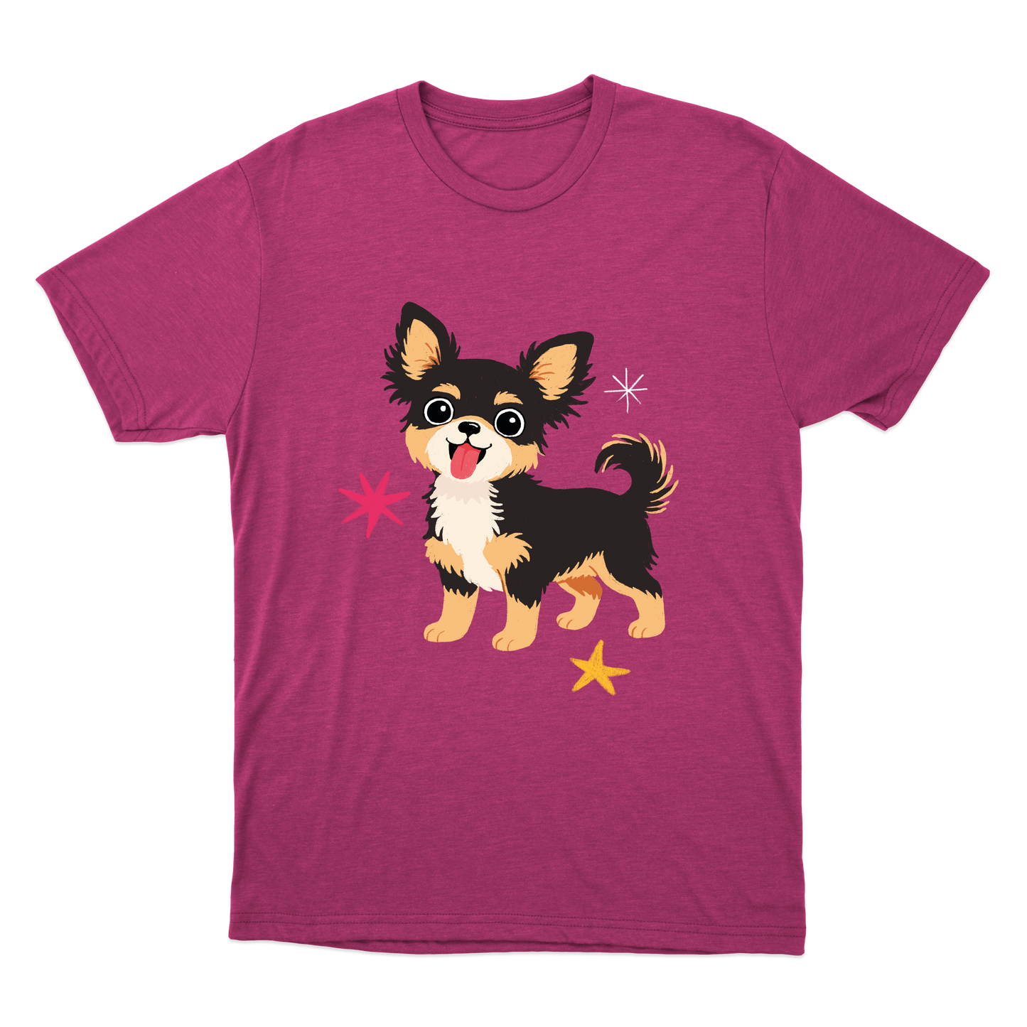 "Chihuahua pelo longo" Camiseta Básica Unissex
