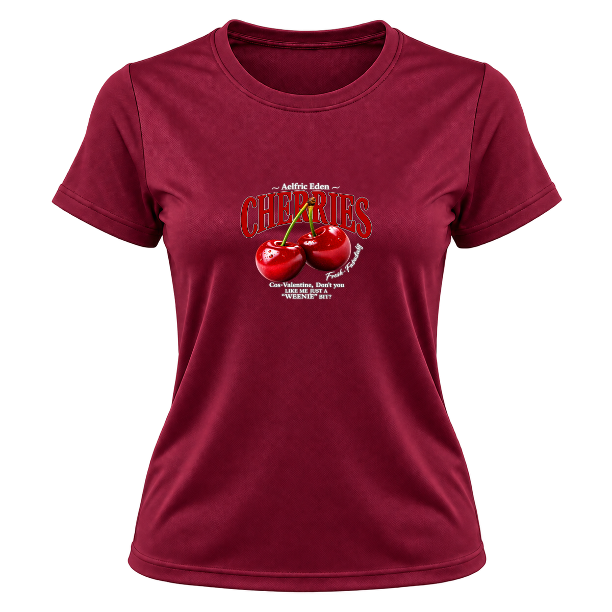 "Camiseta Dryfit Feminina Basic - Cherries" Camiseta Dryfit Feminina Basic