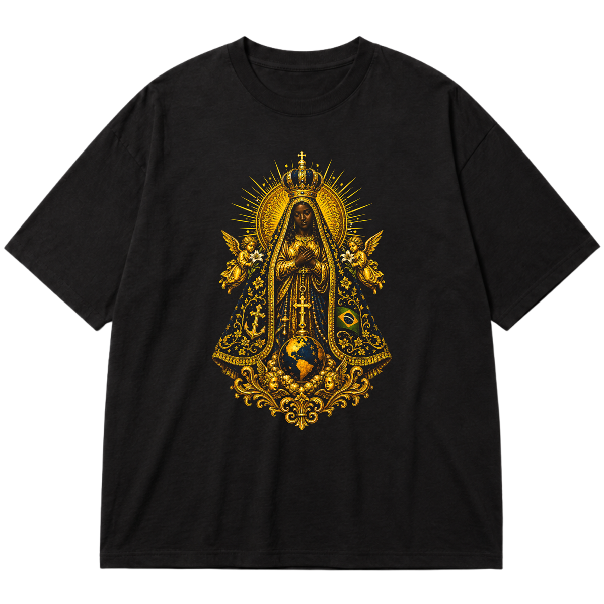 "Nossa Senhora Aparecida" Oversized Premium 96% algodão 4% Elastano