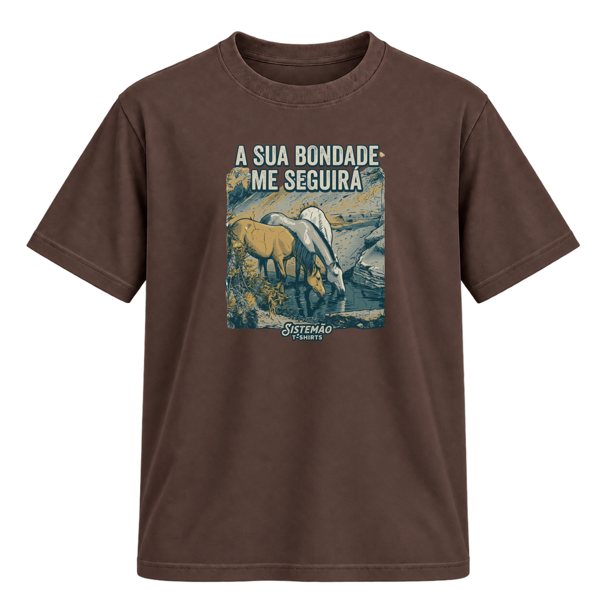 "Estampa/BONDADE" Camiseta Regular Suedine