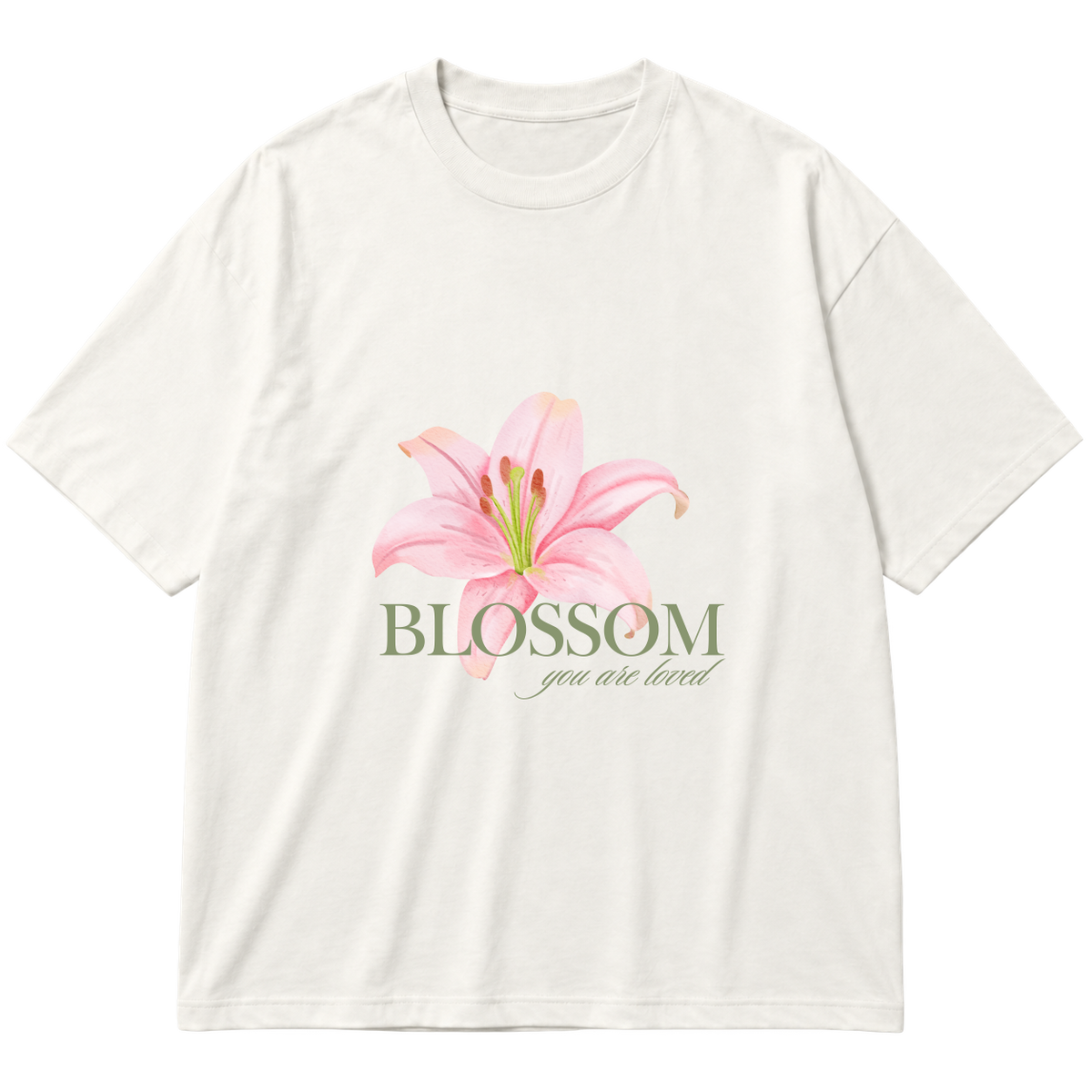 "Camiseta Oversized - flower" Oversized Premium 96% algodão 4% Elastano