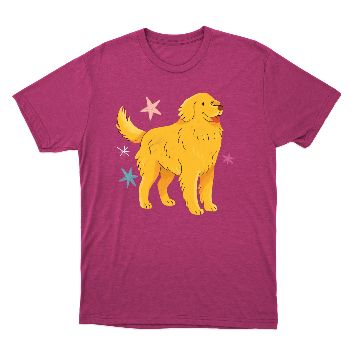 "Golden retrivier" Camiseta Básica Unissex