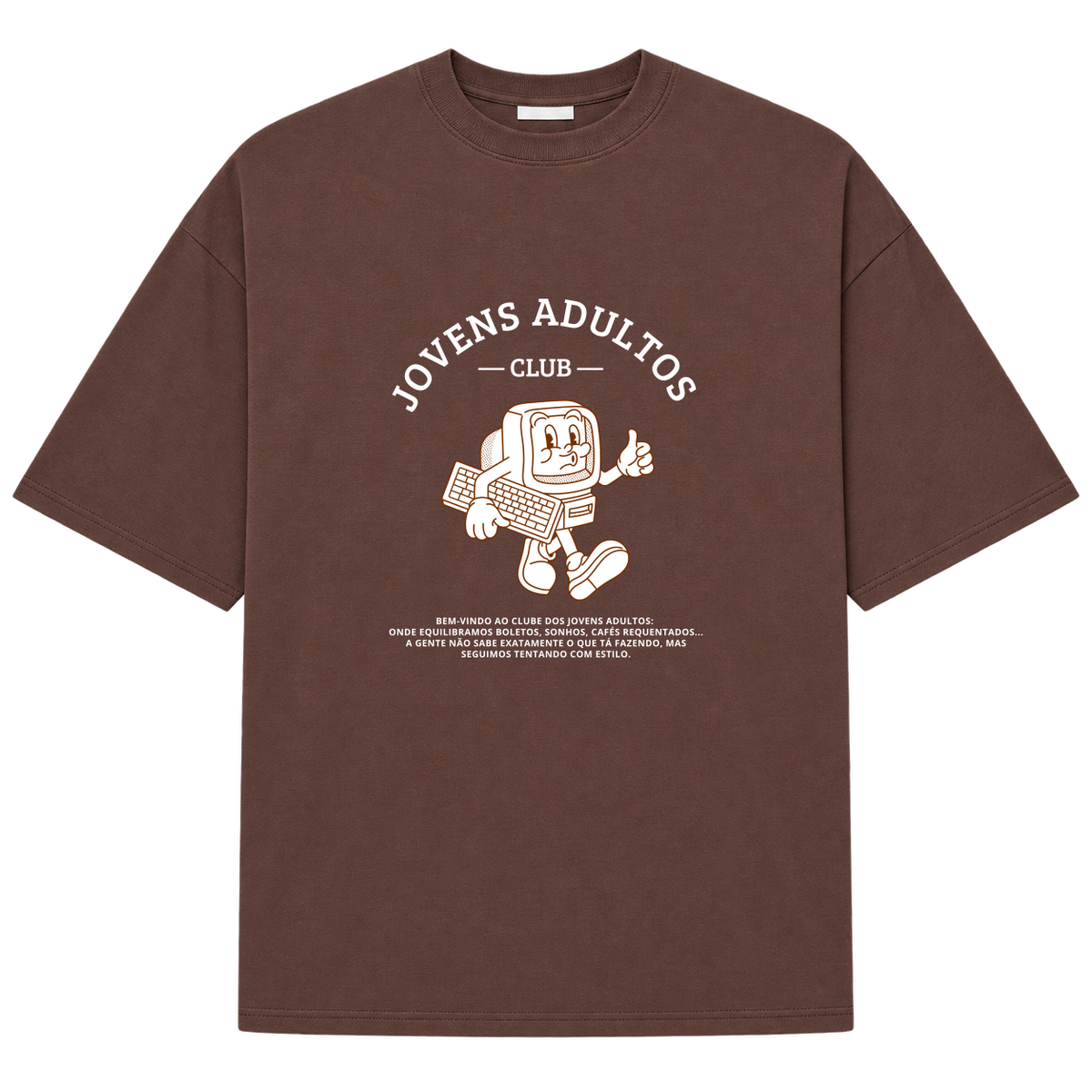 "Jovens Adultos Club" Camiseta Oversized Suedine 220g