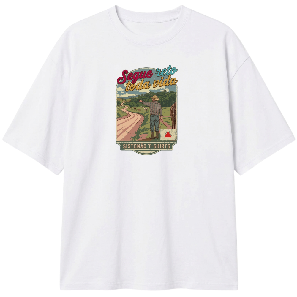 "Estampa/Oversized/SEGUE RETO" Camiseta Oversized Classic
