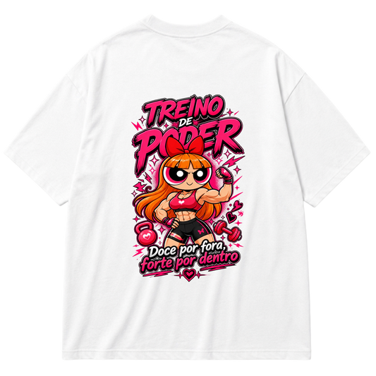 "Super Poderosa Vermelho" Oversized Premium 96% algodão 4% Elastano