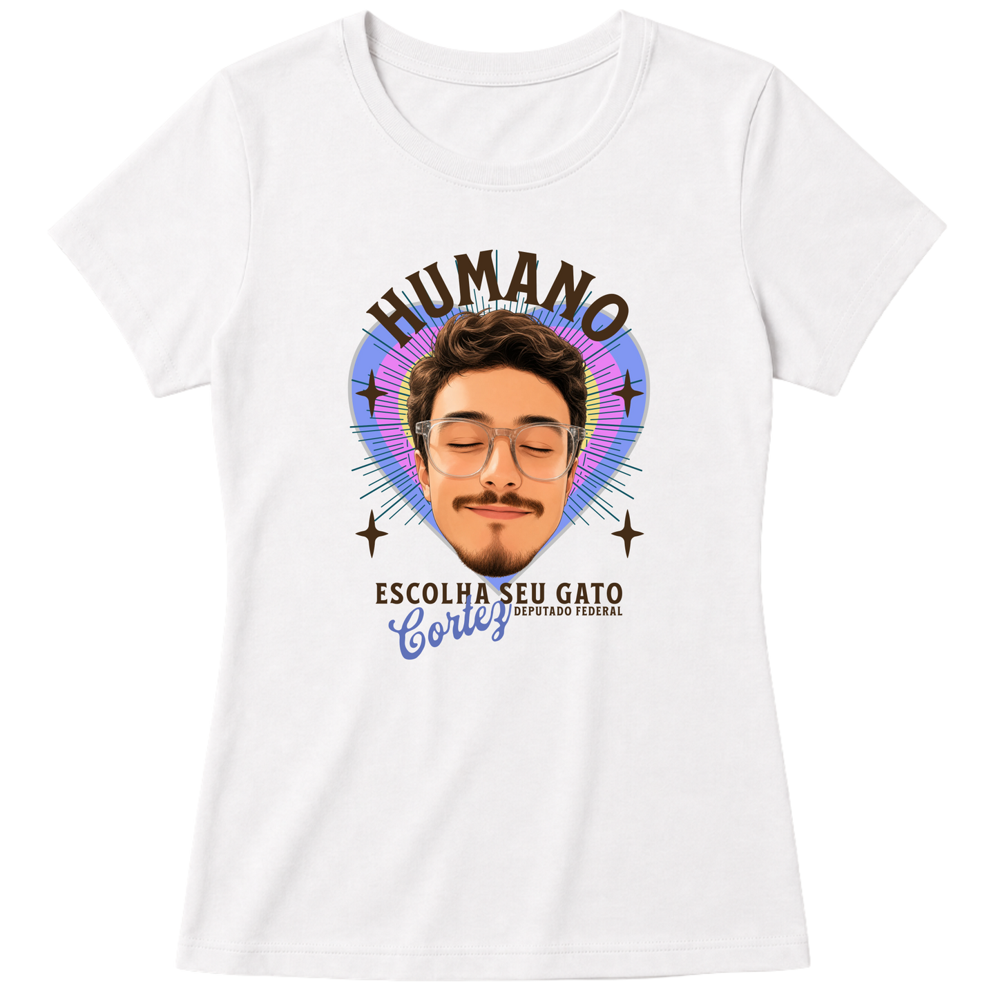 "Cortez Escolha Seu Gato" Blusa Baby Look