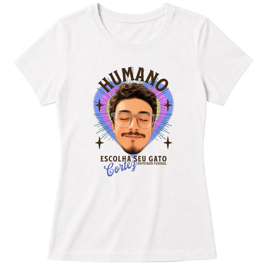 "Cortez Escolha Seu Gato" Blusa Baby Look