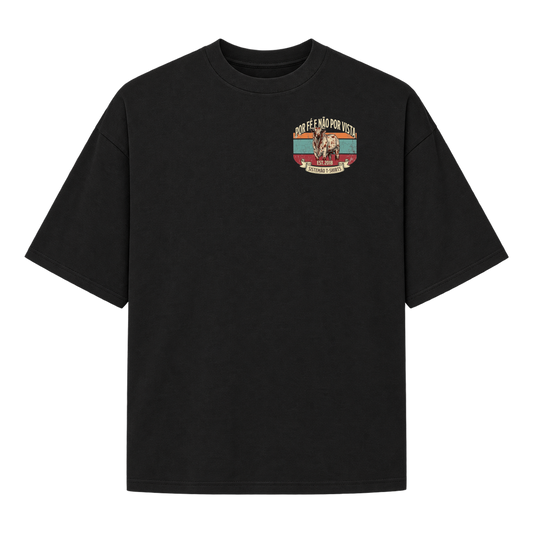 "Oversized POR FÉ MASC" Camiseta Oversized Suedine 220g