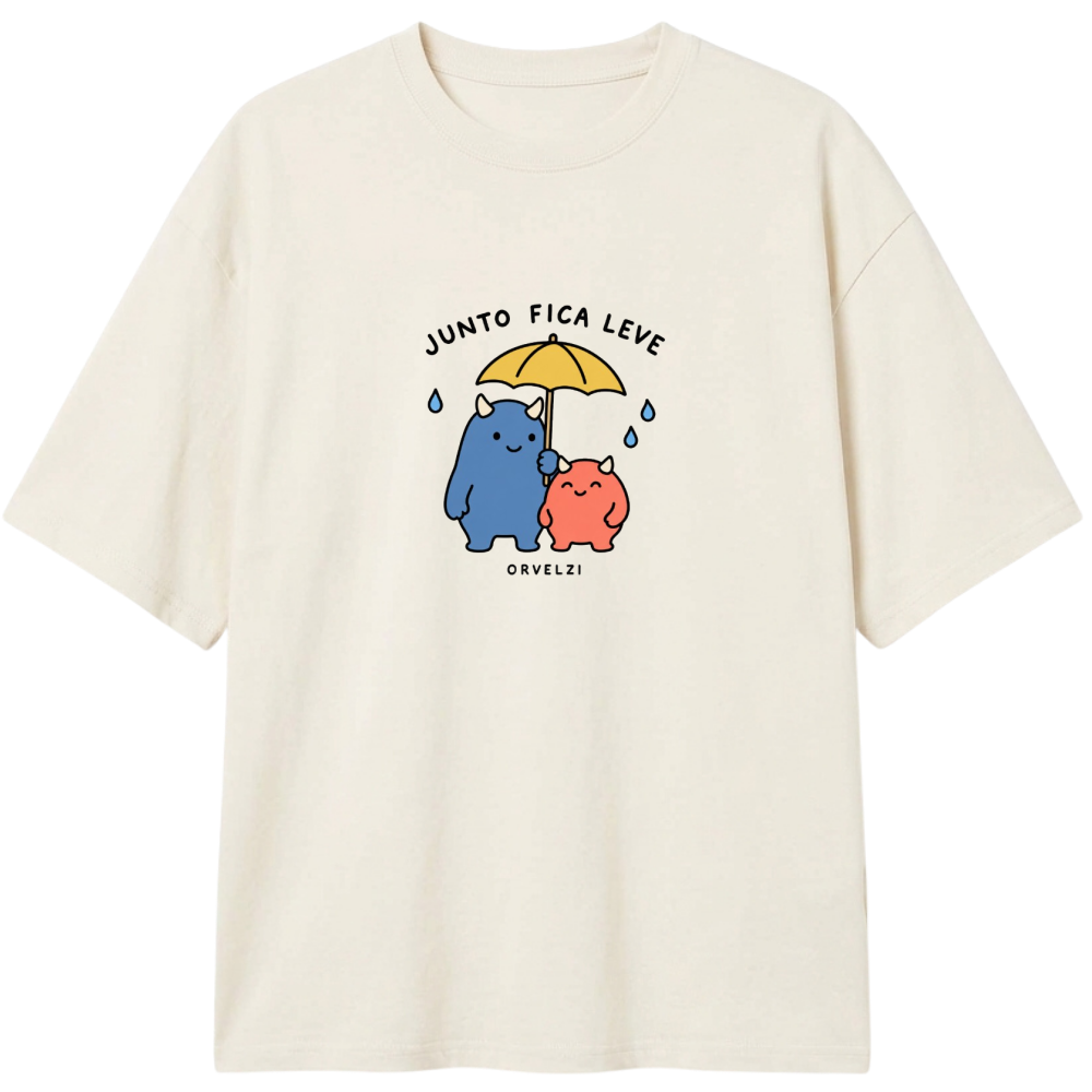 "Camiseta Junto Fica Leve" Camiseta Oversized Classic