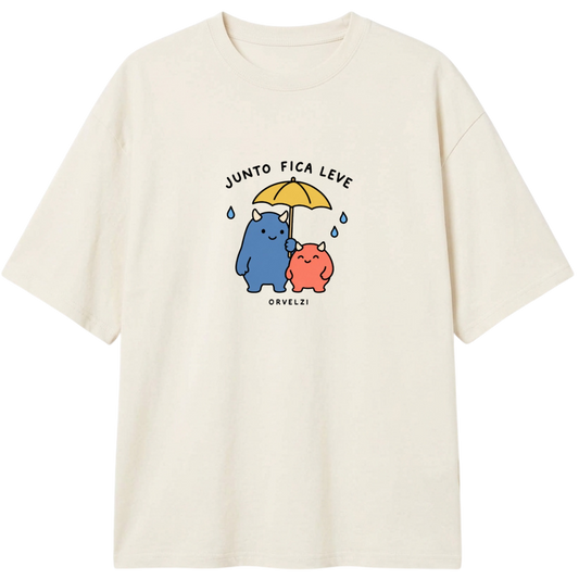 "Camiseta Junto Fica Leve" Camiseta Oversized Classic