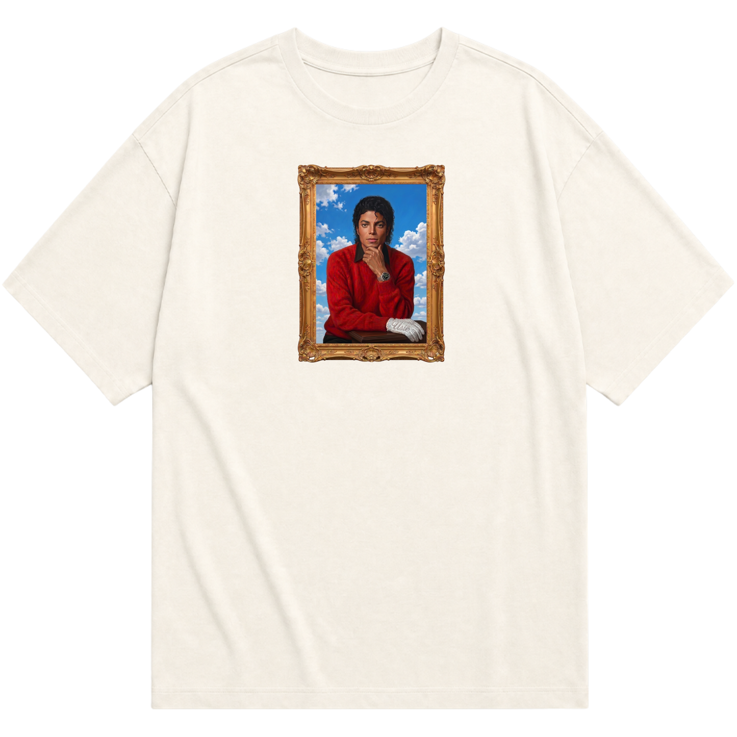 "T-SHIRT "REST IN PEACE" BLACK / OFF-WHITE" Oversized Básica 30.1
