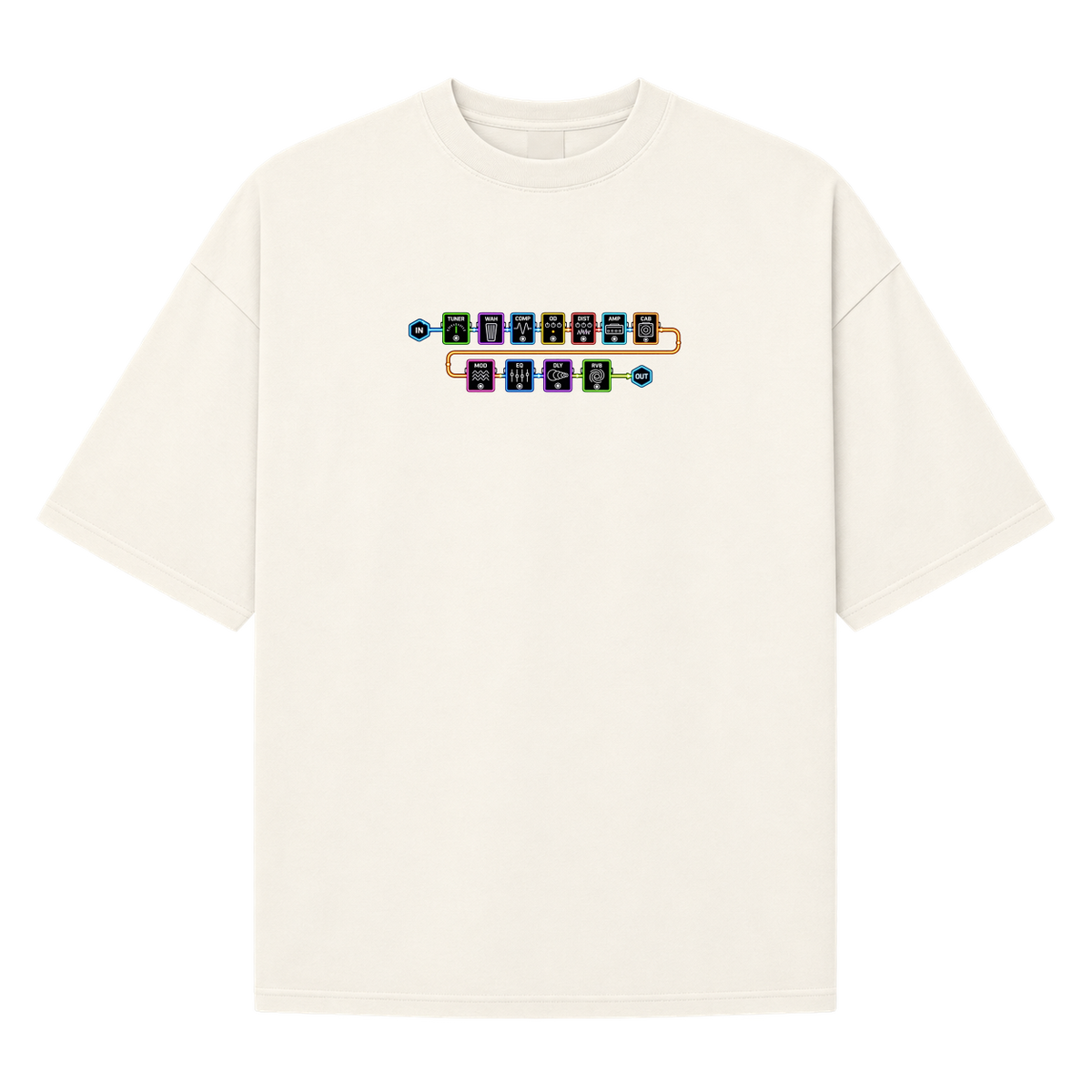 "CADEIA DE SINAL PEDALEIRA" Camiseta Oversized Suedine 220g