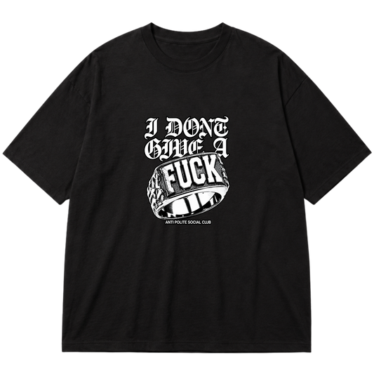 "Camiseta Oversized Cotton-Anti Polite" Oversized Premium 96% algodão 4% Elastano