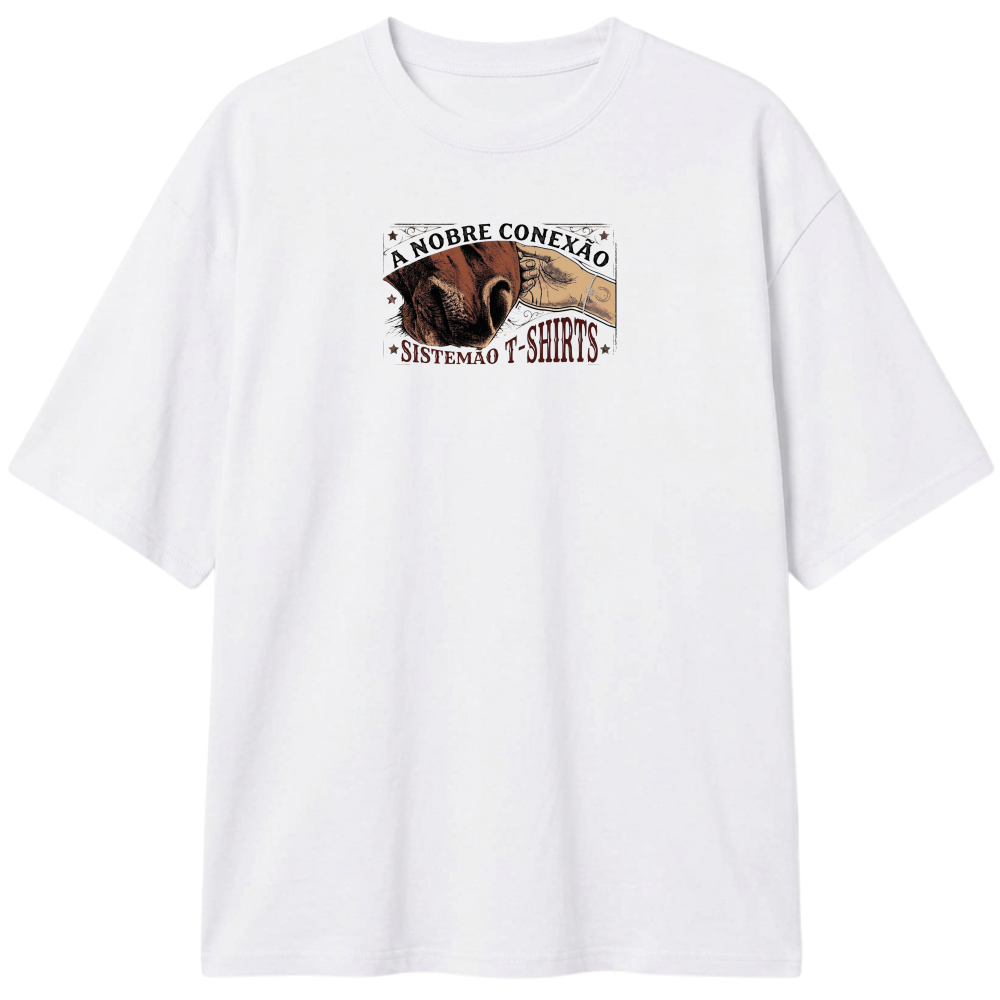"Estampa/NOBRE CONEXÃO" Camiseta Oversized Classic