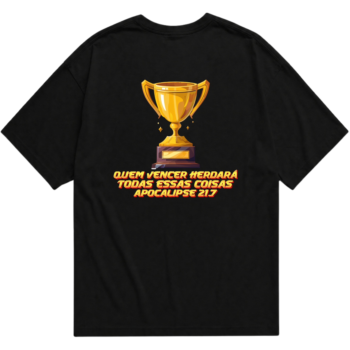 "Camiseta Oversized Essential “Aquele Que Vencer”" Camiseta Oversized Básica