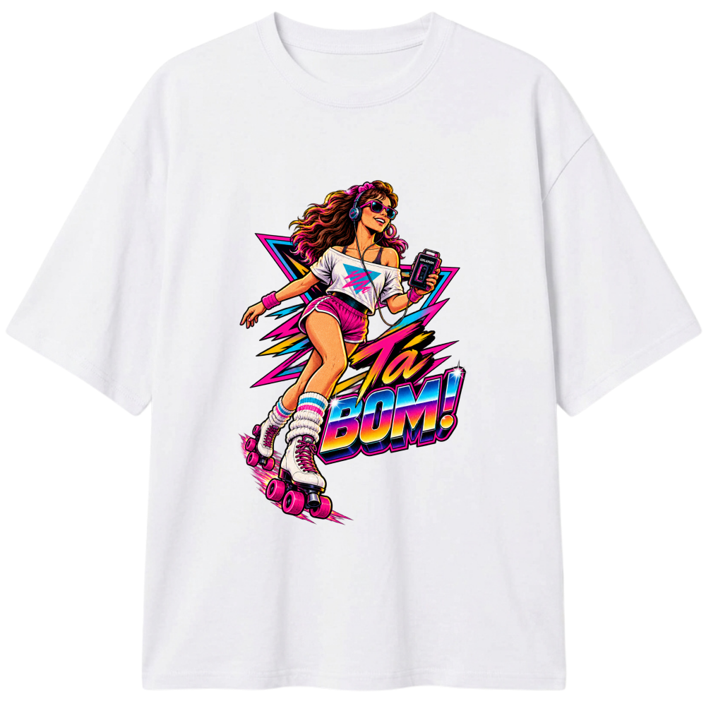 "Oversized Ta Bom anos 80" Camiseta Oversized Classic