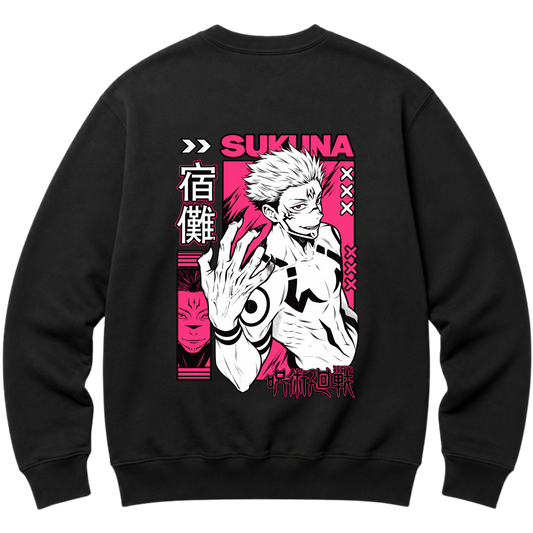 "Jujutsu Kaisen - Sukuna - Frente e costas" Blusão Moletom