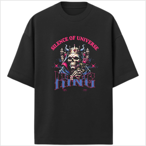 "O Rei do Silêncio Universal" Camiseta Oversized Premium
