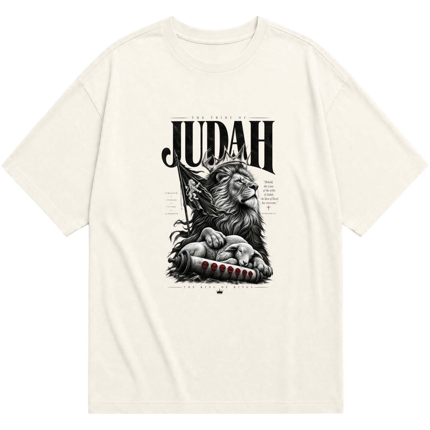 "O leão da tribo dr juda" Camiseta Oversized Básica
