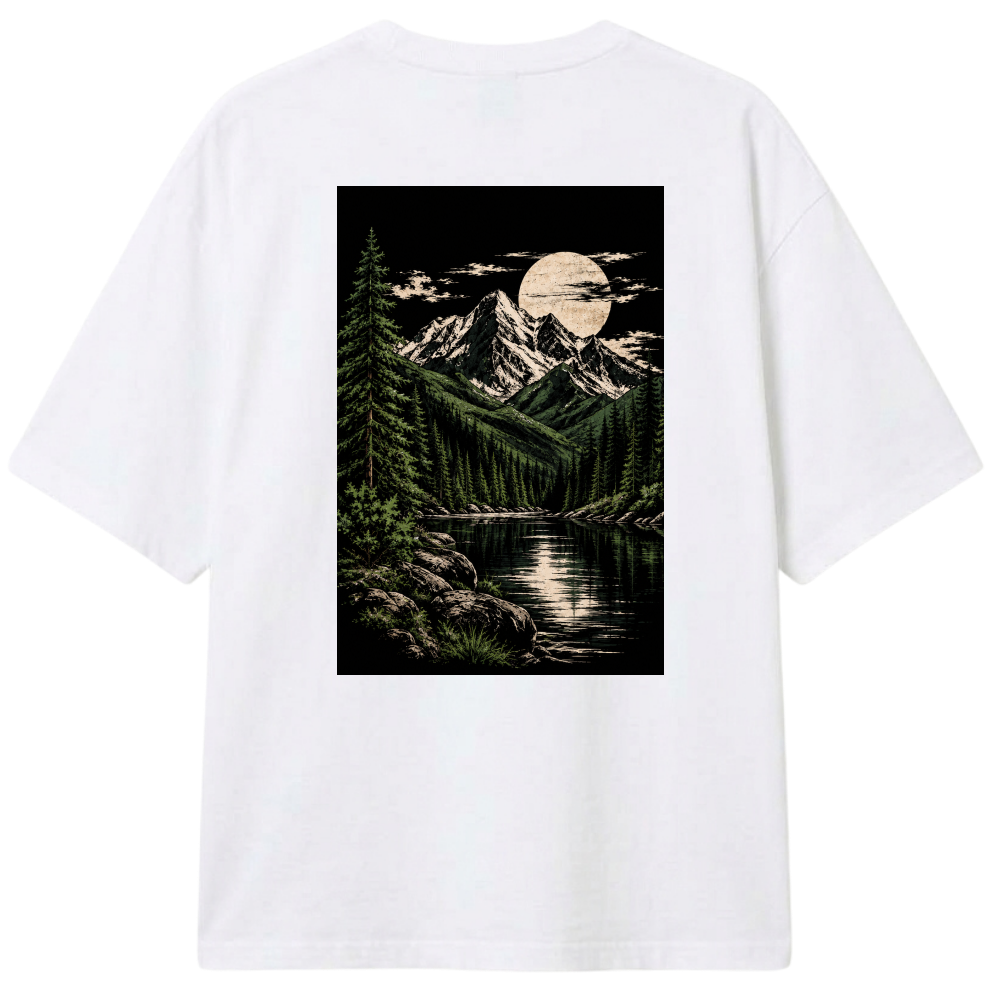 "Camiseta Oversized Classic DripEdit Natureza" Camiseta Oversized Classic