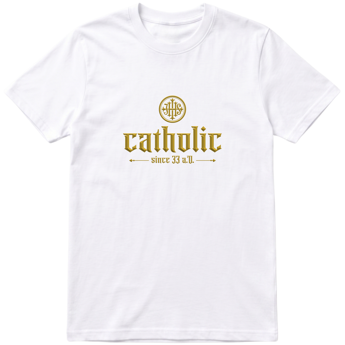 "Catholic Since 33 A.D." Camiseta regular básica