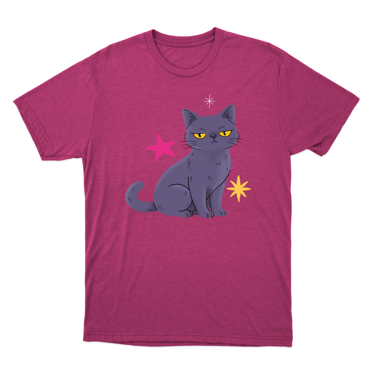 "Gata cinza" Camiseta Básica Unissex